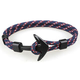 TANGYIN 2018 New Fashion Survival Rope Chain Multilayer Anchor Charm Bracelets And Bangles Men Women Gift Sport Hooks Navy Style