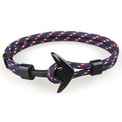 TANGYIN 2018 New Fashion Survival Rope Chain Multilayer Anchor Charm Bracelets And Bangles Men Women Gift Sport Hooks Navy Style